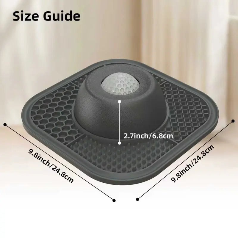Pawlove Anti-Slip Slow Feeder Dog Bowl for Liquid Treats with Entertained Ball-In Design, Ideal for Bone Broth and Yogurt, Suitable for Large, Medium, and Small Breeds, Dietary Supplement and Post-Operative Nutrition