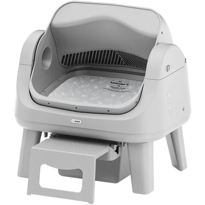 Petpivot Autoscooper 12 Lite Open-Top Automatic Self-Cleaning Cat Litter Box with Easy-Entry Front Step and Triple Safety Protection - No App Required