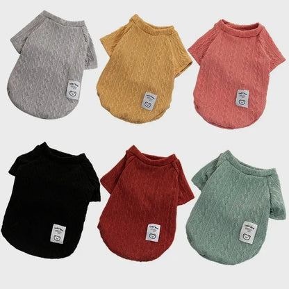 Winter Warmth Knitted Dog Sweater with Bear Pattern - Cozy Apparel for Small Dogs and Cats, Ideal for Chihuahuas, French Bulldogs, and Pugs, Perfect Valentine's Day Gift