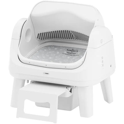 Petpivot Autoscooper 12 Lite Open-Top Automatic Self-Cleaning Cat Litter Box with Easy-Entry Front Step and Triple Safety Protection - No App Required