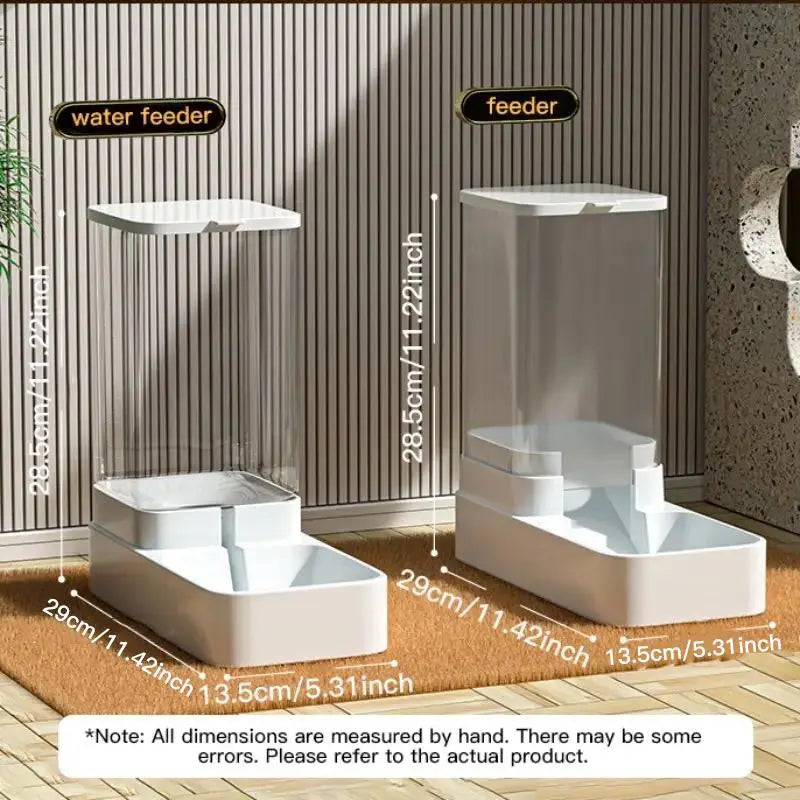 Large Capacity Automatic Pet Feeder and Water Dispenser for Dogs and Cats - Summer Collection
