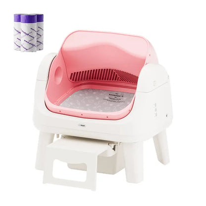 Petpivot Autoscooper 12 Lite Open-Top Automatic Self-Cleaning Cat Litter Box with Easy-Entry Front Step and Triple Safety Protection - No App Required