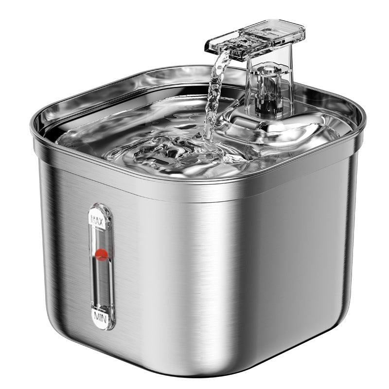 2.2L Automatic Pet Water Fountain and Stainless Steel Dog and Cat Water Dispenser