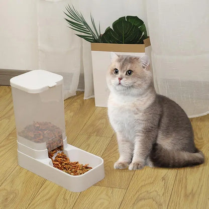 Large Capacity Automatic Pet Feeder and Water Dispenser for Dogs and Cats - Summer Collection